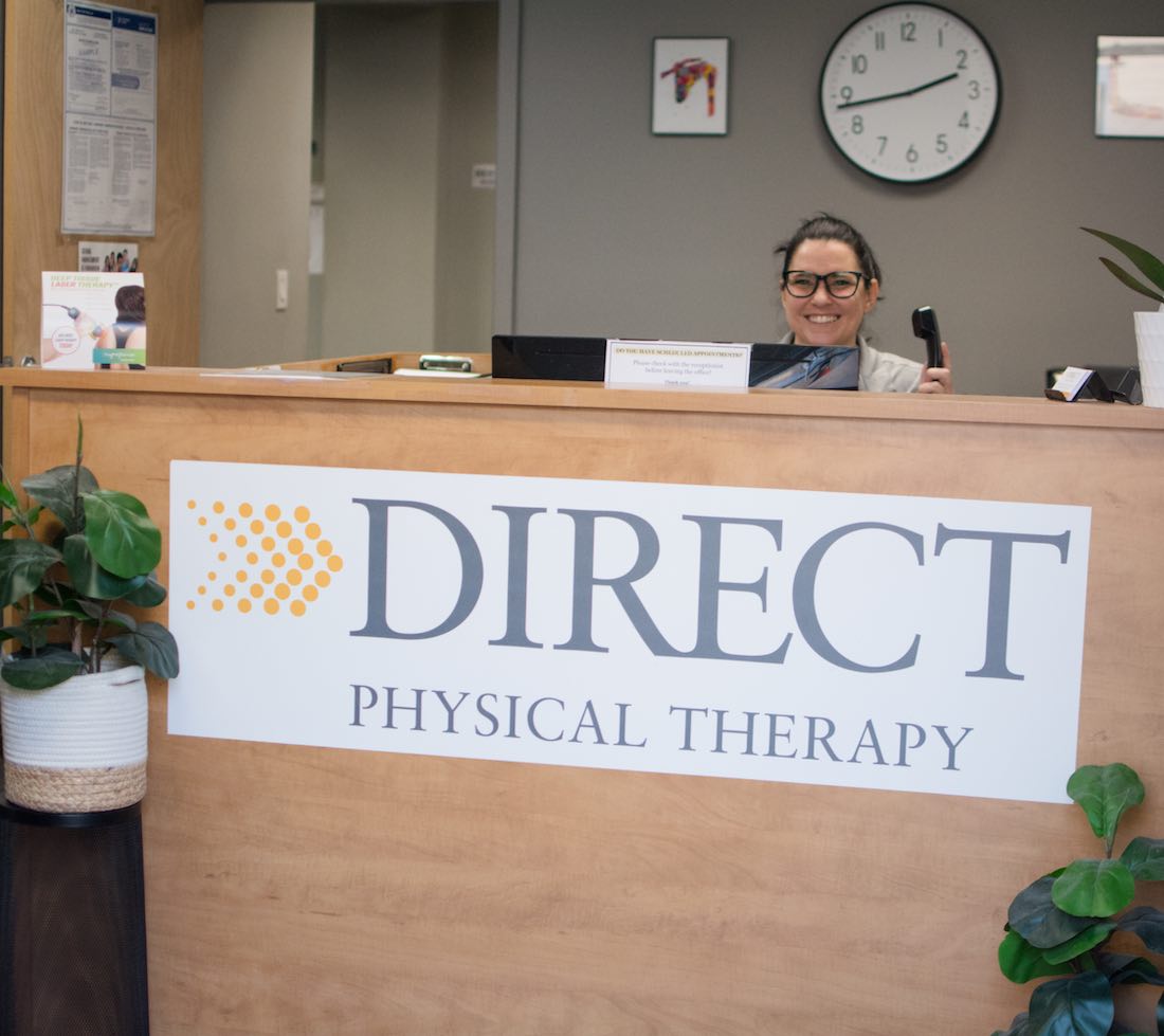 friendly receptionist at Direct PT NY Yonkers location